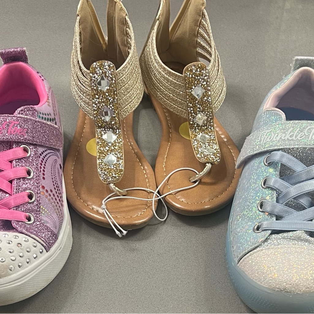 Sold As A Bundle - Colorful Kids High-Top Sneakers And Sandals